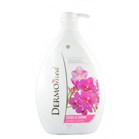 8054633835234 DERMOMED SAPONE LIQUIDO CASHMERE & ORCHIDEA CON DISPENSER 1000ML