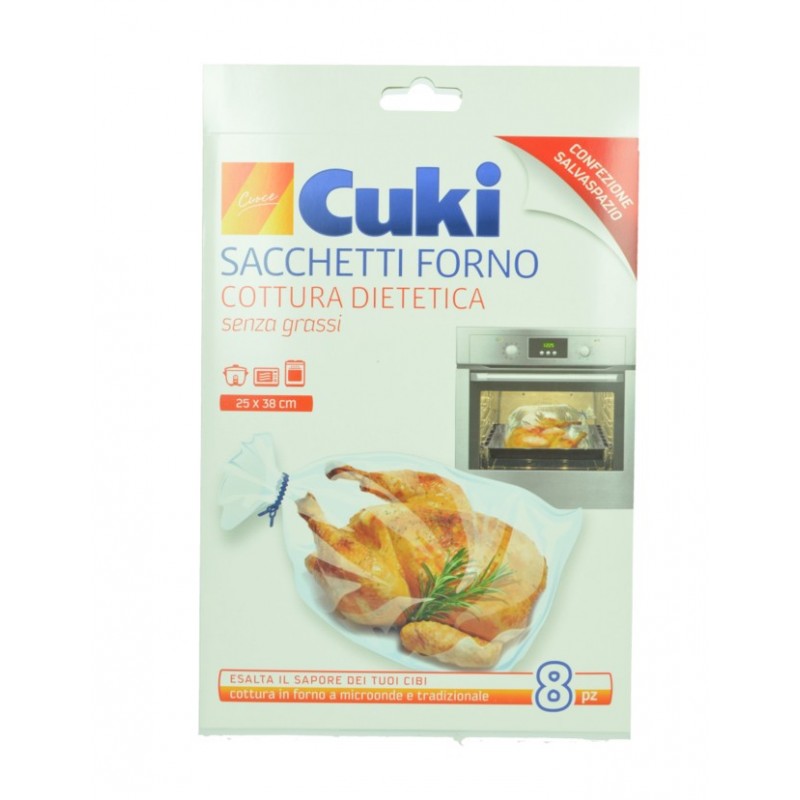 Cuki Sacchetti Forno - Cottura Dietetica Senza Grassi 8pz