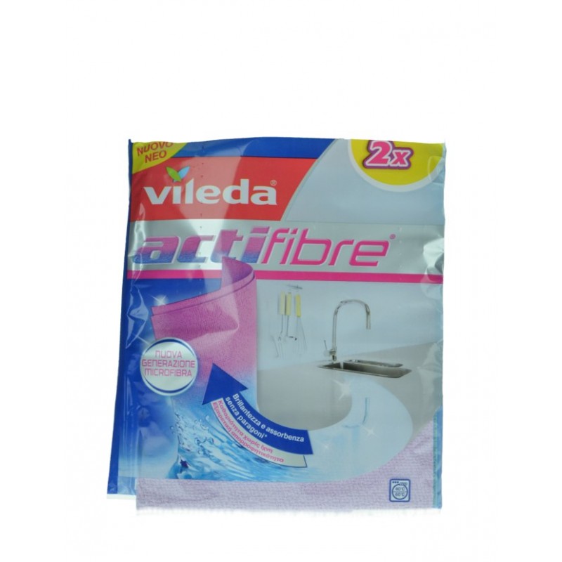 Vileda Panno Microfibra Actifiber 29x29cm 2pz