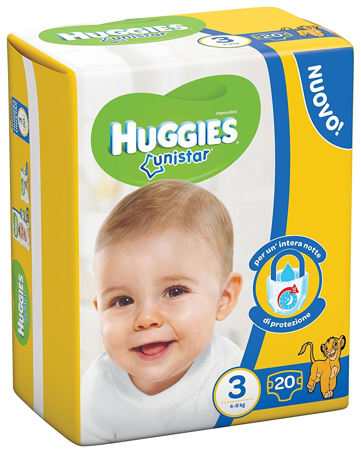 HUGGIES UNISTAR PANNOLINI TAGLIA N.3 - 4/9KG 20PZ