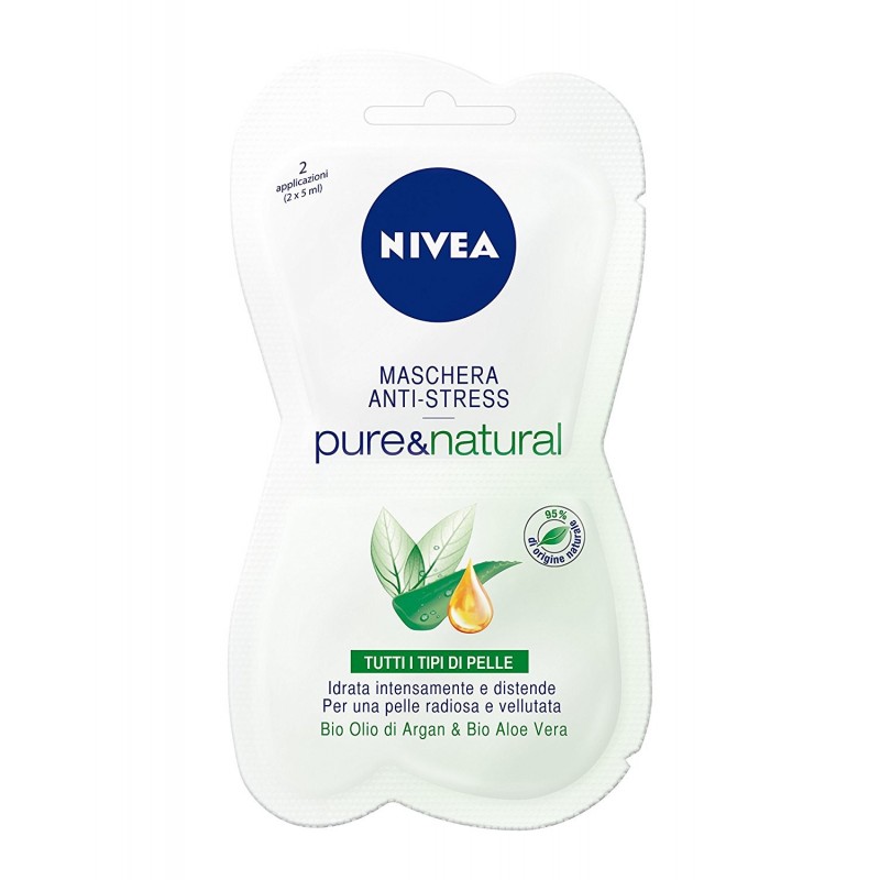 NIVEA MASCHERA ANTI-STRESS PURE & NATURAL 2X7,5ML