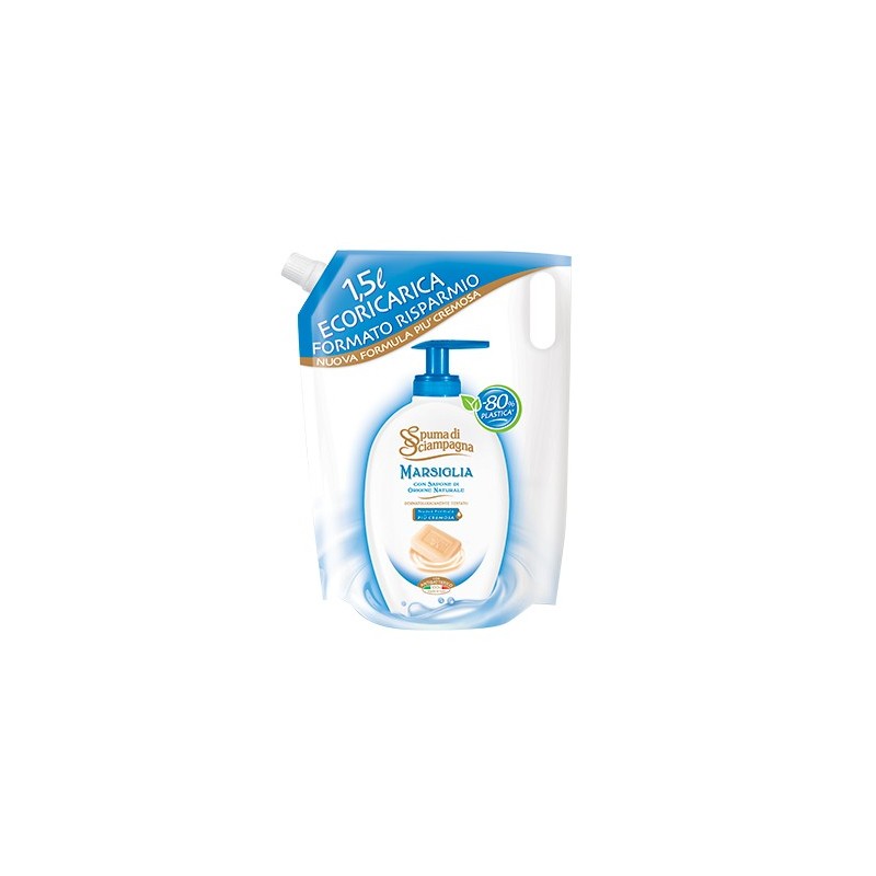 Spuma Di Sciampagna Sapone Liquido Eco-Ricarica Marsiglia 1500ml