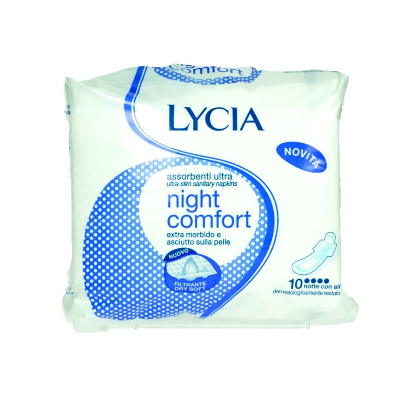 8002340014466 Lycia Assorbenti Ultra Notte Con Ali 10pz