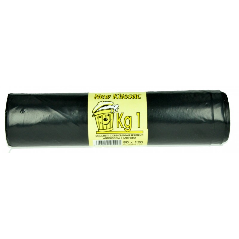 New Kilosac Sacchi Nettezza Nero 90x120cm 1000gr