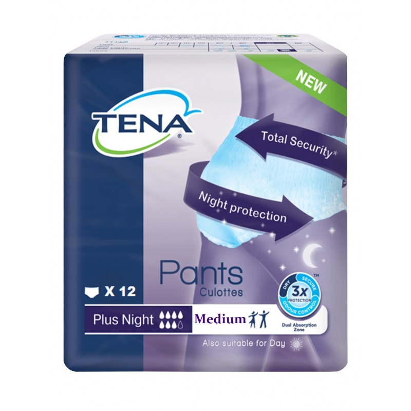 Tena Pants Plus Night Misura Media 12pz