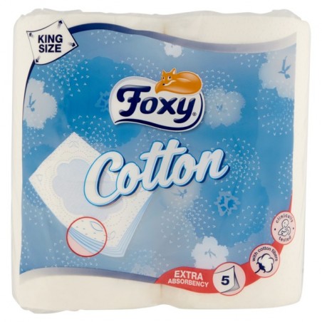 8008260001654 Foxy Igienica Cotton 5 Veli 4 Rotoli