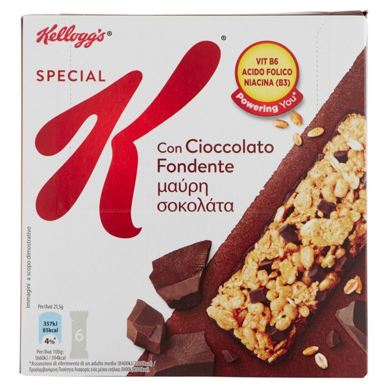 SPECIAL K BARRETTE CIOCCOLATO FONDENTE 6X20GR