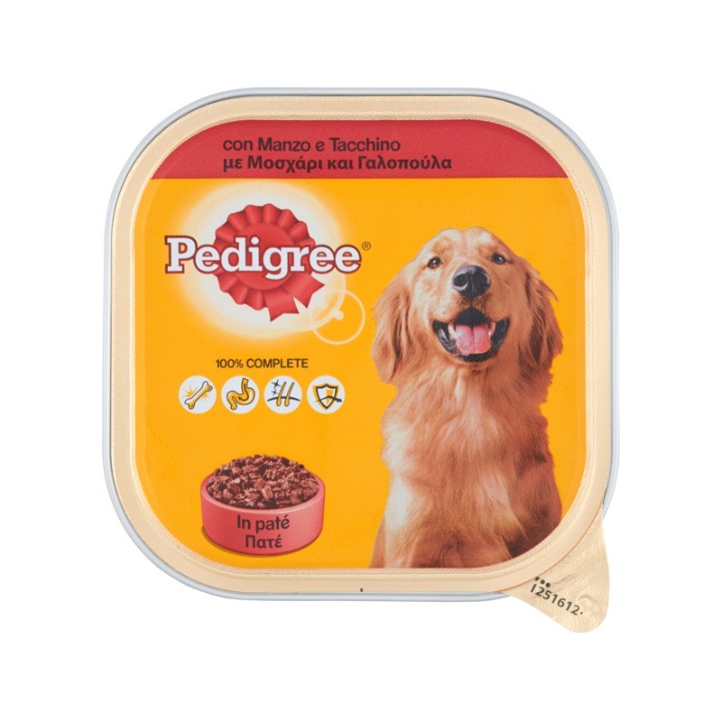 Pedigree Pate' Manzo E Tacchino Vaschetta 300gr