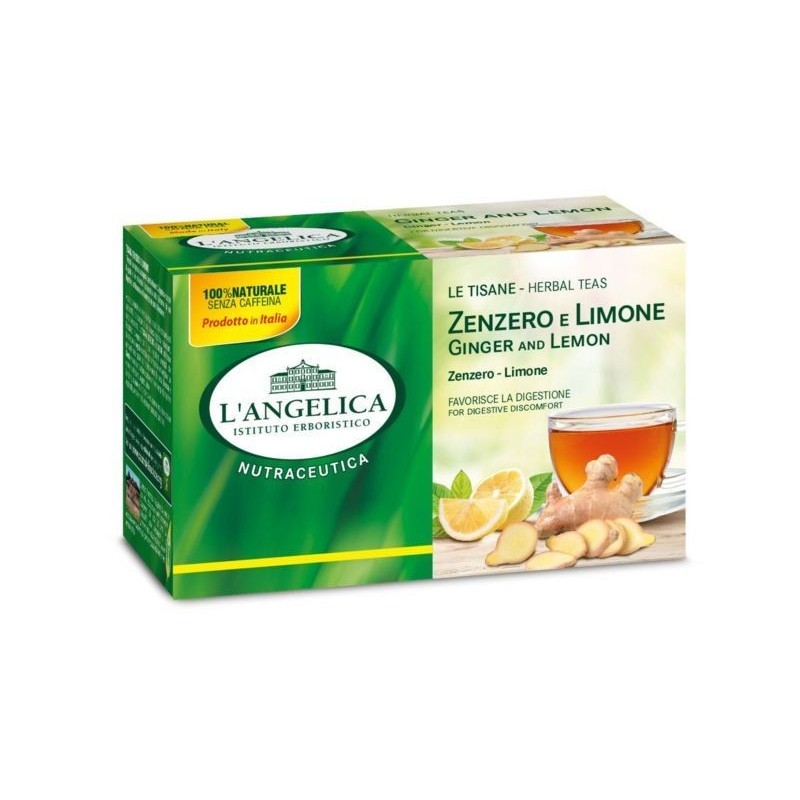 L'ANGELICA TISANA ZENZERO E LIMONE 20 FILTRI