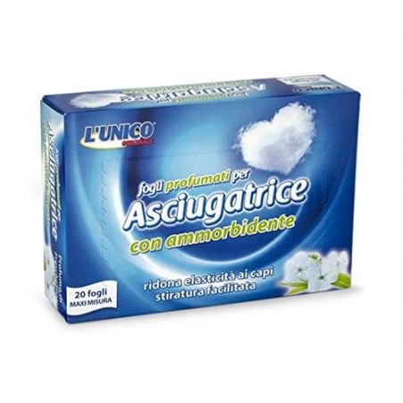 8024943001865 L'unico Fogli Asciugatrice Con Ammorbidente 20pz