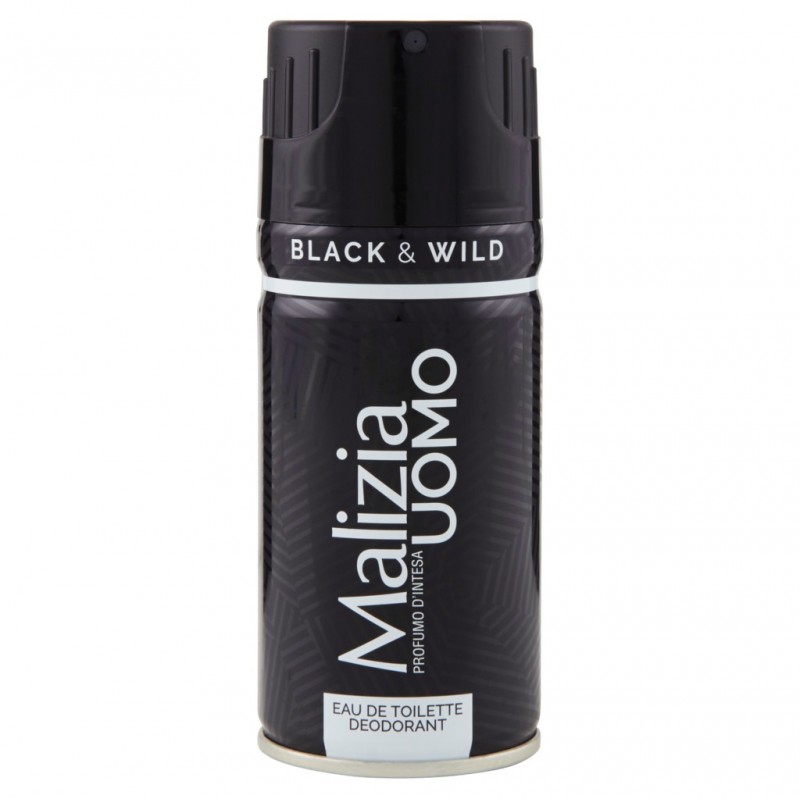 MALIZIA UOMO DEO SPRAY BLACK & WILD 150ML