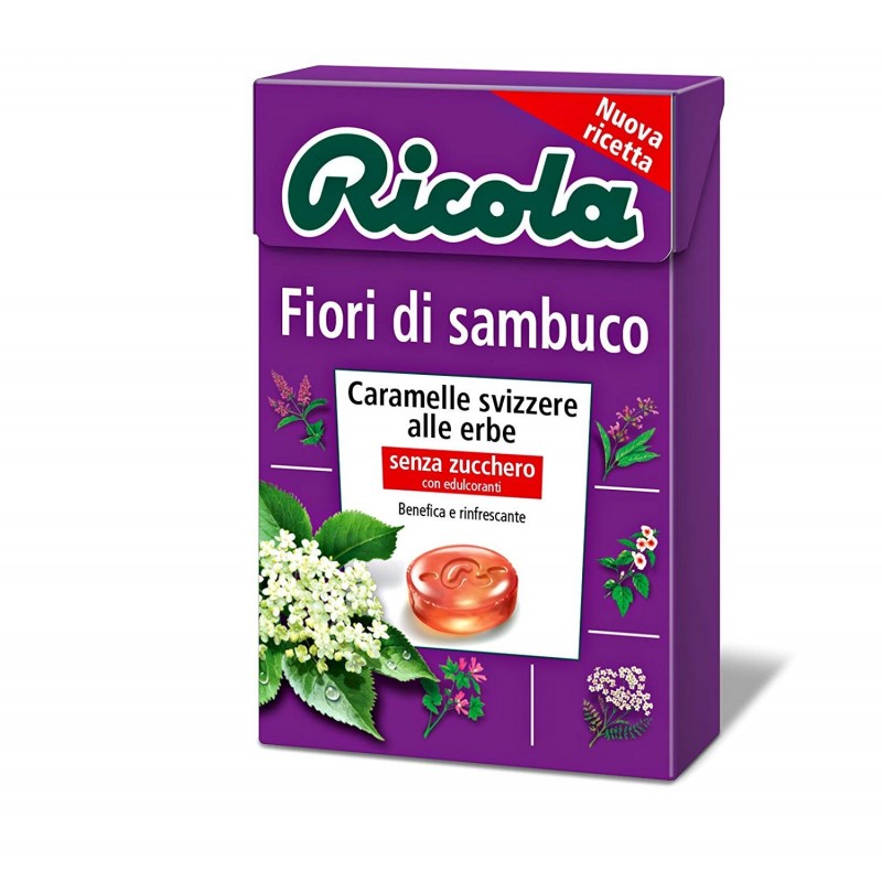 Ricola Caramelle Fiori Di Sambuco Senza Zucchero 50gr