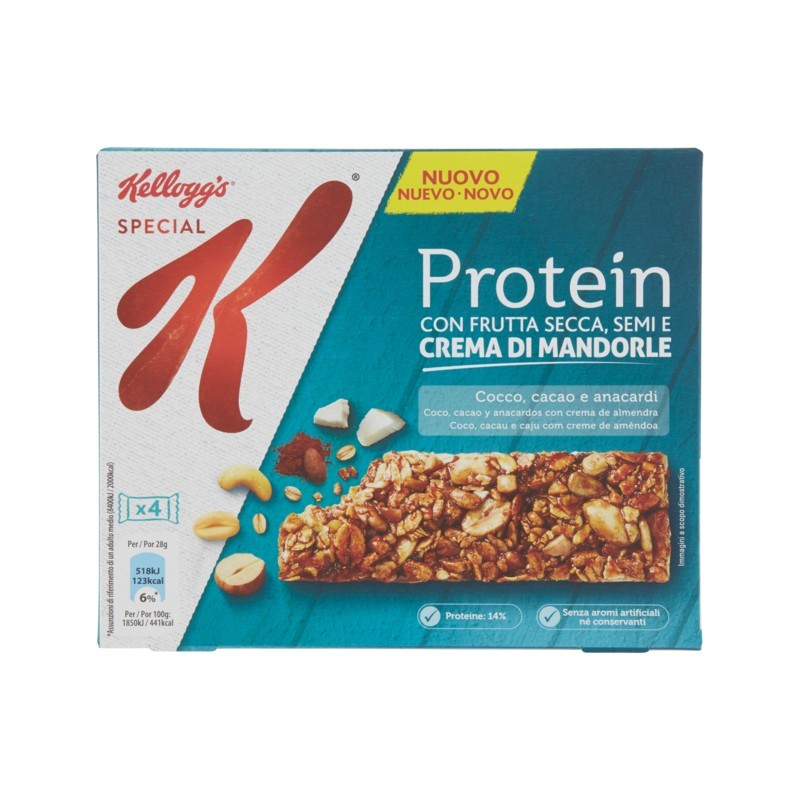 SPECIAL K PROTEIN CIOCOLATO/COCCO/ANACARDI 4X28GR