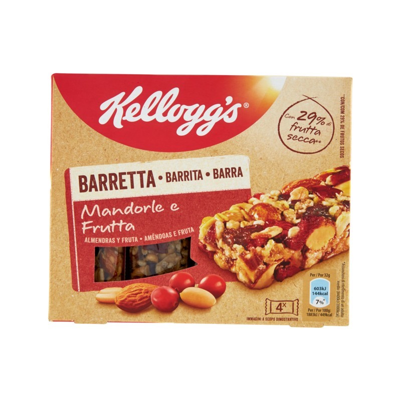 Kellogg's Barrette Mandorle Frutta 4x32gr