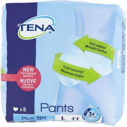 Tena Pants Plus Large New 8pz