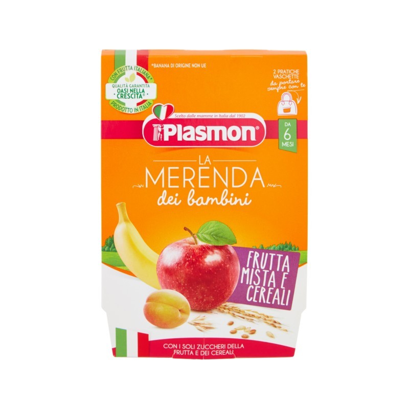 8001040199107 Plasmon Merenda Frutta Mista E Cereali 2x120gr