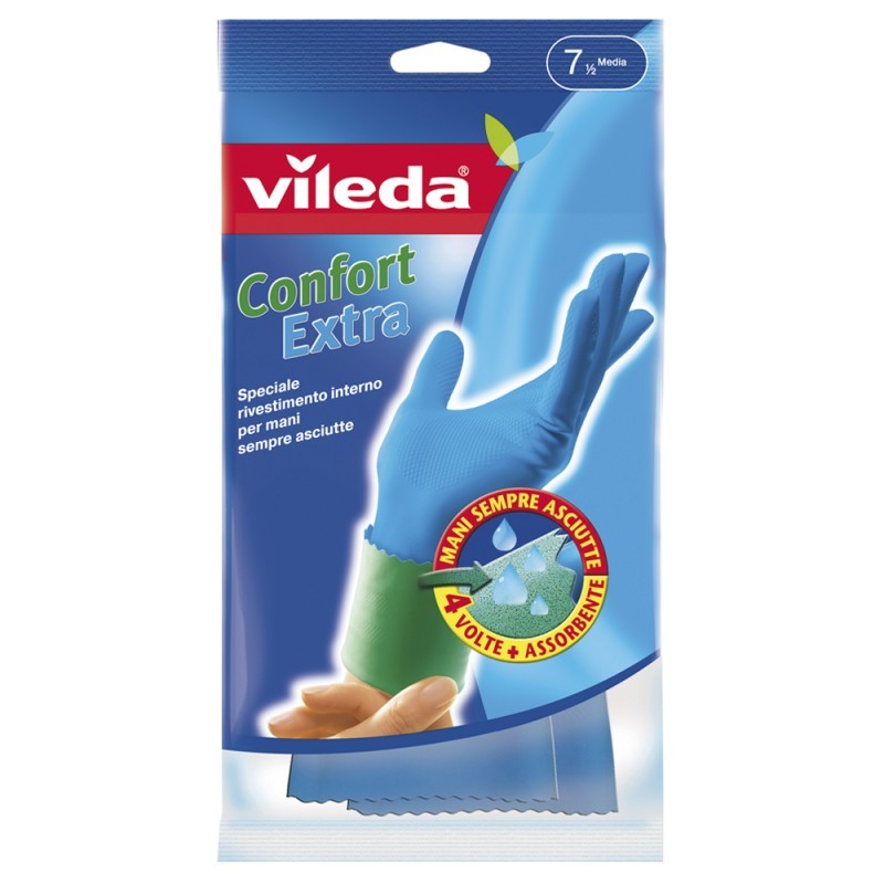 4023103083714 Vileda Guanti Confort Extra Misura Media 1pz