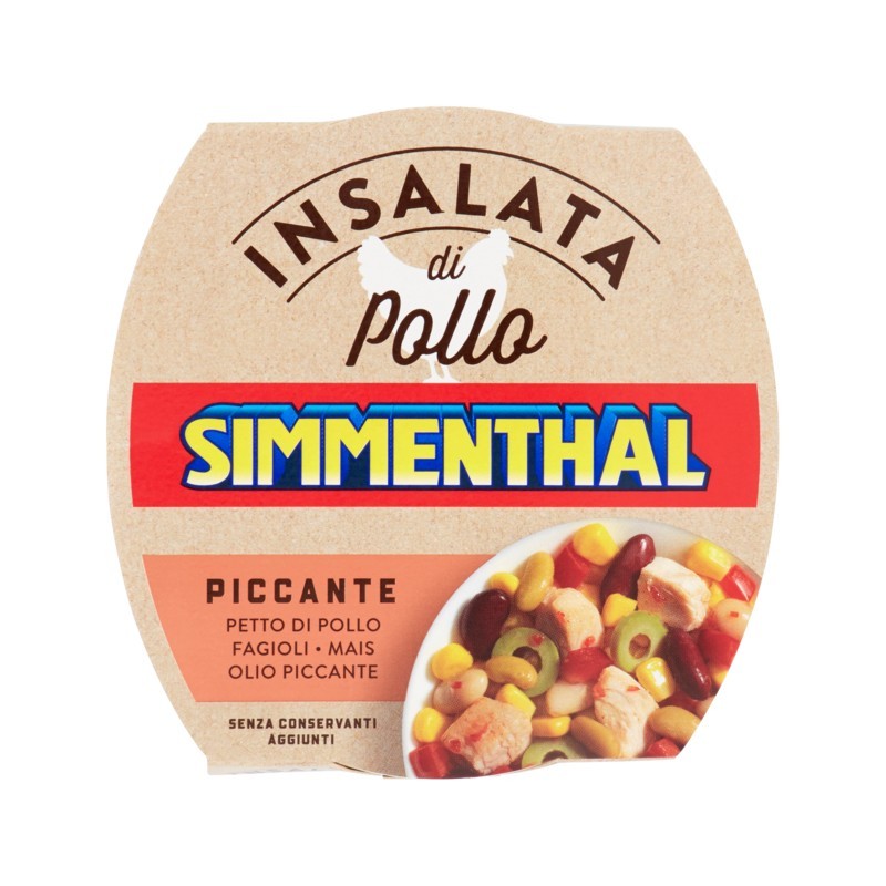 Simmenthal Insalata Di Pollo Piccante Con Fagioli, Mais E Olio Piccante 160gr