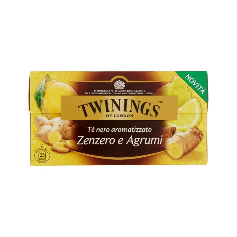 Twining Te' Nero Zenzero E Agrumi 25 Filtri