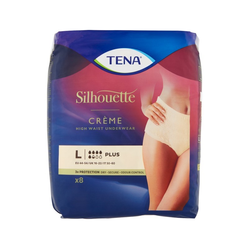 Tena Silhouette Creme Plus Large 8pz