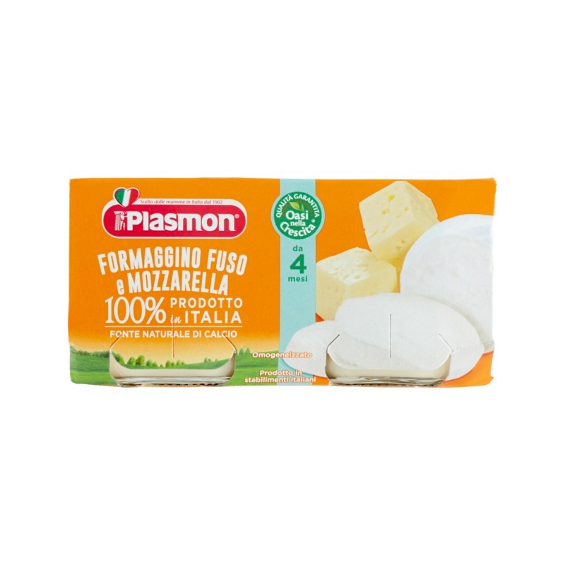 Plasmon Omogeneizzato Formaggino Fuso E Mozzarella 2x80gr