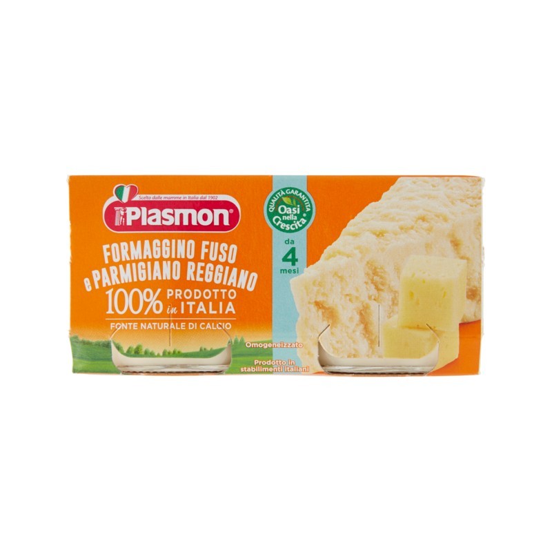 Plasmon Omogeneizzato Formaggino Fuso E Parmigiano Reggiano 2x80gr