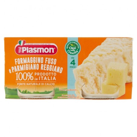 8001040095744 Plasmon Omogeneizzato Formaggino Fuso E Parmigiano Reggiano 2x80gr