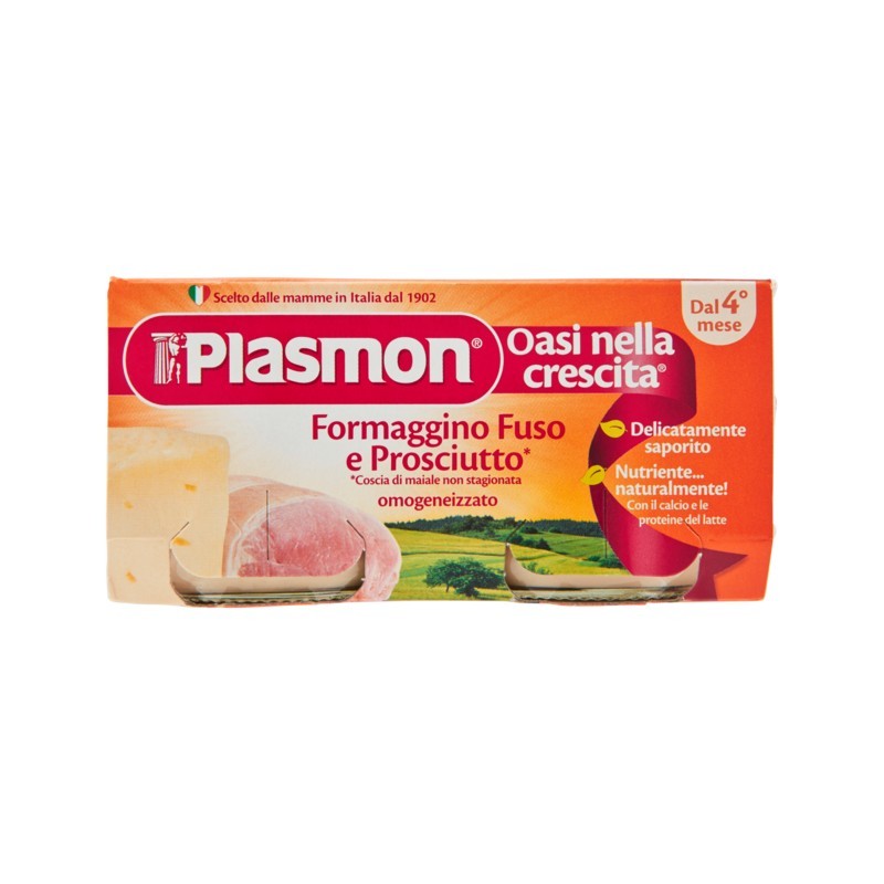 Plasmon Omogeneiz Formaggino Fuso E Prosciutto 2x80gr