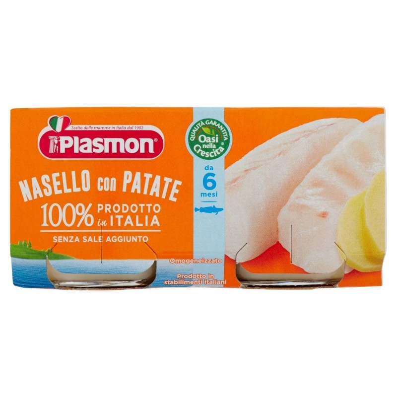 8001040089736 Plasmon Omogeneizzato Nasello Con Patate 2x80gr