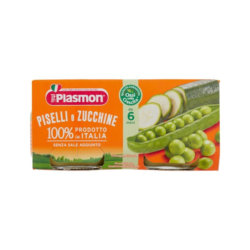 Plasmon Omogeneizzato Piselli/Zucchine 2x80gr