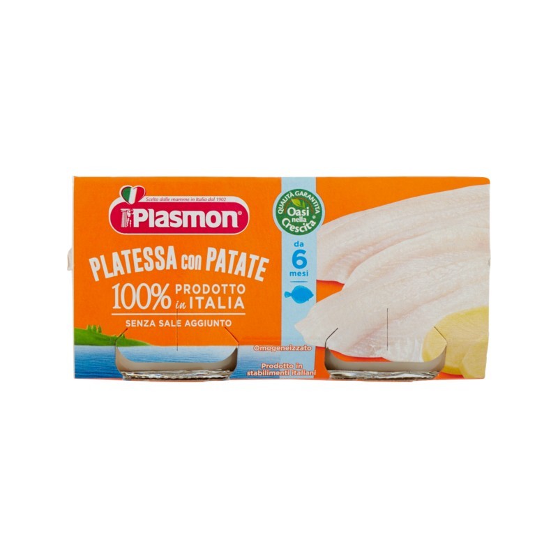 8001040411643 Plasmon Omogeneizzato Platessa Con Patate 2x80gr