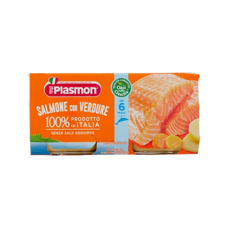 Plasmon Omogeneizzato Salmone Con Verdure 2x80gr