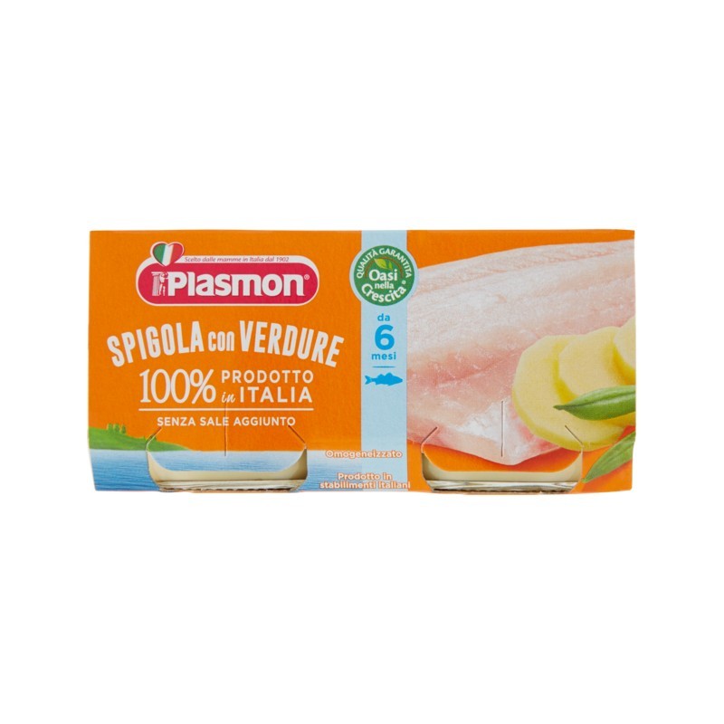 Plasmon Omogeneizzato Spigola Con Verdure 2x80gr