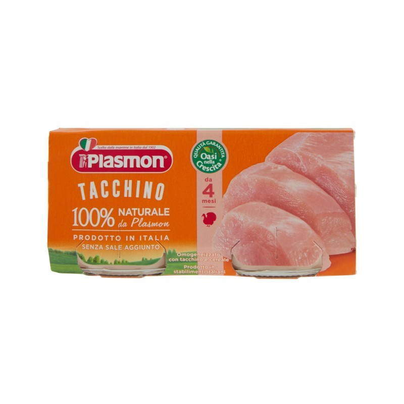 8001040011492 Plasmon Omogeneizzato Tacchino 2x80gr