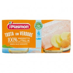 Plasmon Omogeneizzato Trota Con Verdure 2x80gr