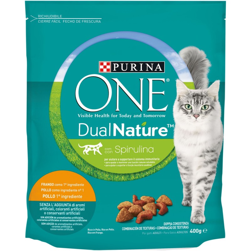 Purina One Cat Crocchette Dualnature Pollo 400gr