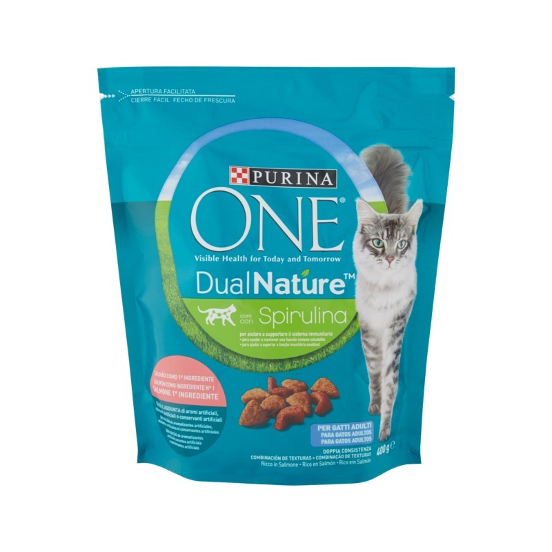 Purina One Cat Crocchette Dualnature Salmone 400gr