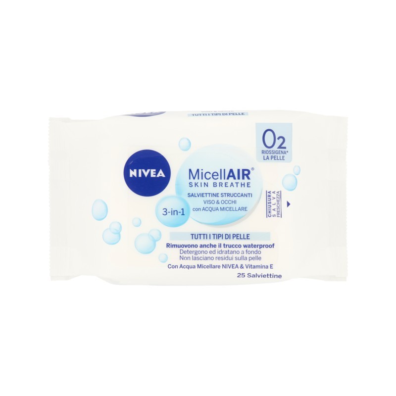 Nivea Salviette Struccanti Acqua Micellare 25pz