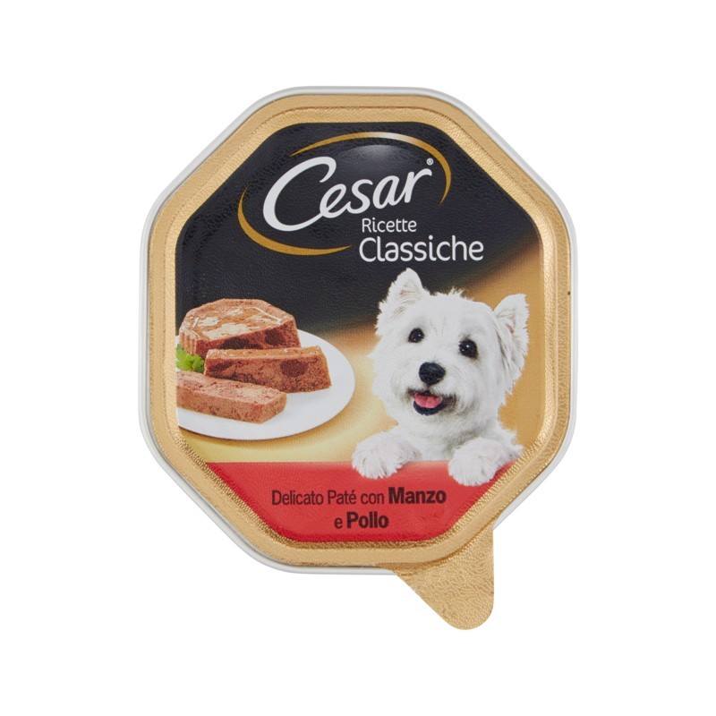 4008429511110 CESAR PATÈ RICETTE CLASSICHE MANZO & POLLO 150GR