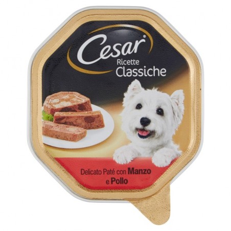 4008429511110 CESAR PATÈ RICETTE CLASSICHE MANZO & POLLO 150GR