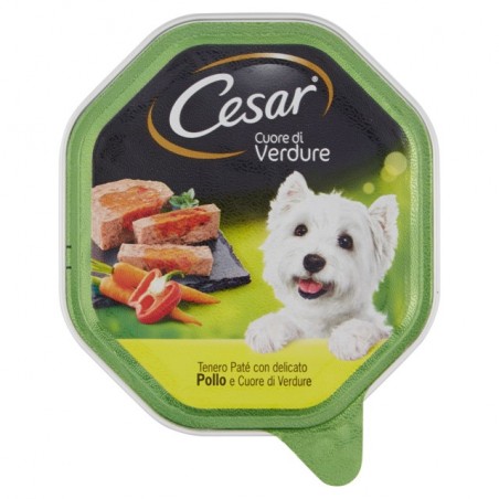 3065890114128 CESAR PATÈ CUORE DI VERDURE & POLLO 150GR