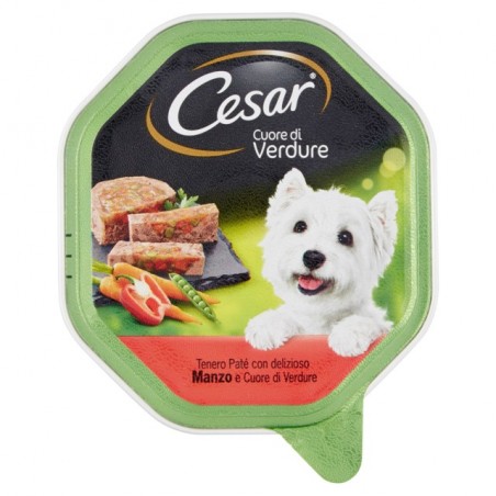 3065890114067 CESAR PATÈ CUORE DI VERDURE & MANZO 150GR