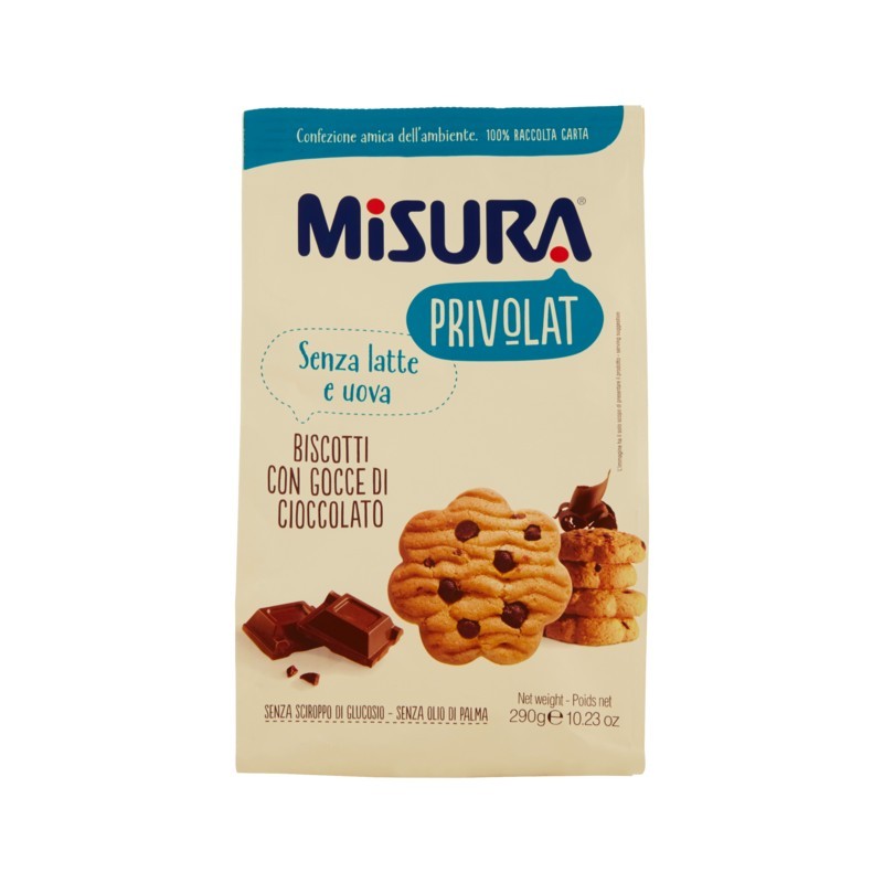 Misura Privolat Biscotti Con Gocce Di Cioccolato 290gr