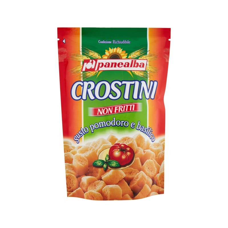 Panealba Crostini Non Fritti Gusto Pomodoro E Basilico 100gr