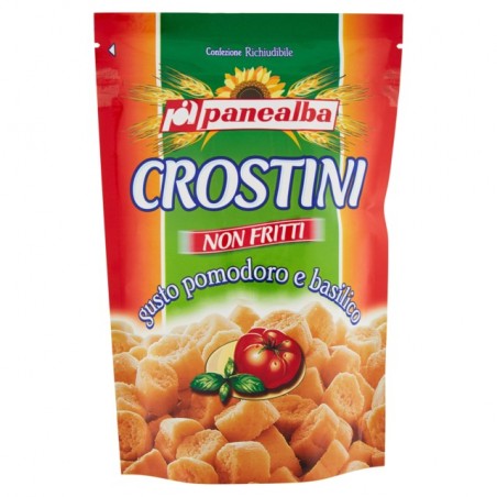 8002333007918 Panealba Crostini Non Fritti Gusto Pomodoro E Basilico 100gr