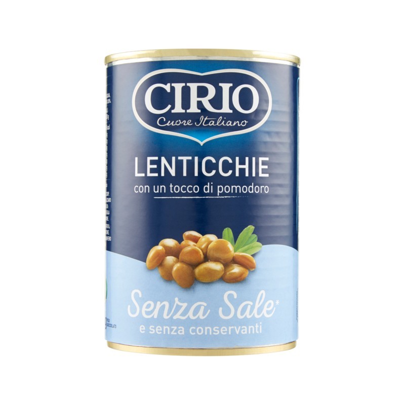 80160397 Cirio Lenticchie Senza Sale Lattina 400gr