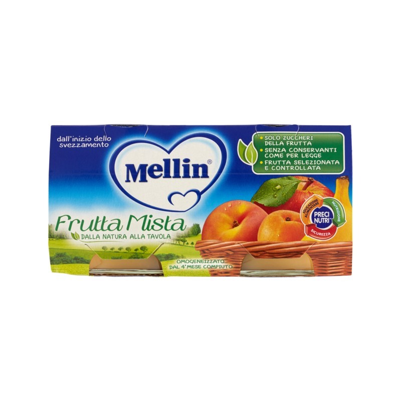 Mellin Omogeneizzato Frutta Mista 2x100gr