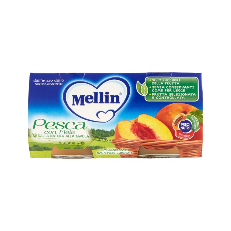 Mellin Omogeneizzato Pesca 2x100gr