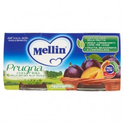 8000050579602 Mellin Omogeneizzato Prugna Con Mela 2x100gr