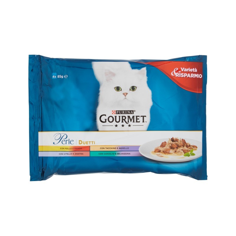 Gourmet Perle Duetti Carni Delicate 4x85gr